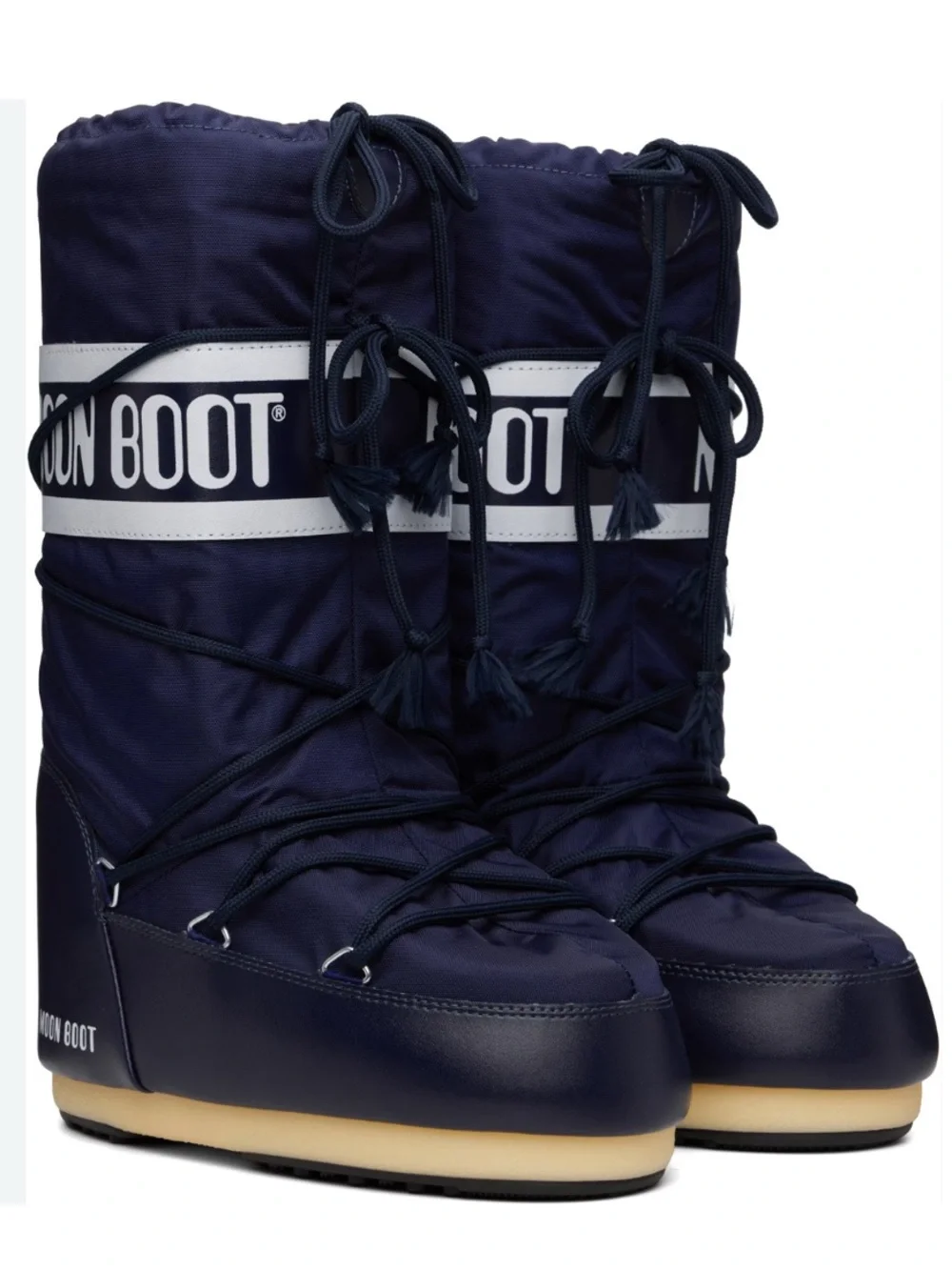 MOON BOOTS Iconic Classic Snow Boots Navy Blue Size US 9/EU 41